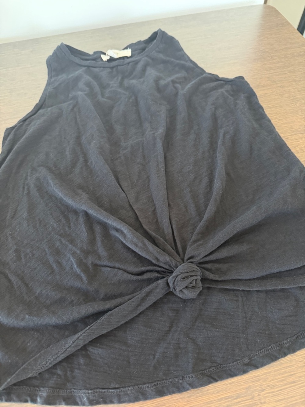 Small Women’s Cotton LOFT Knot Front Tank